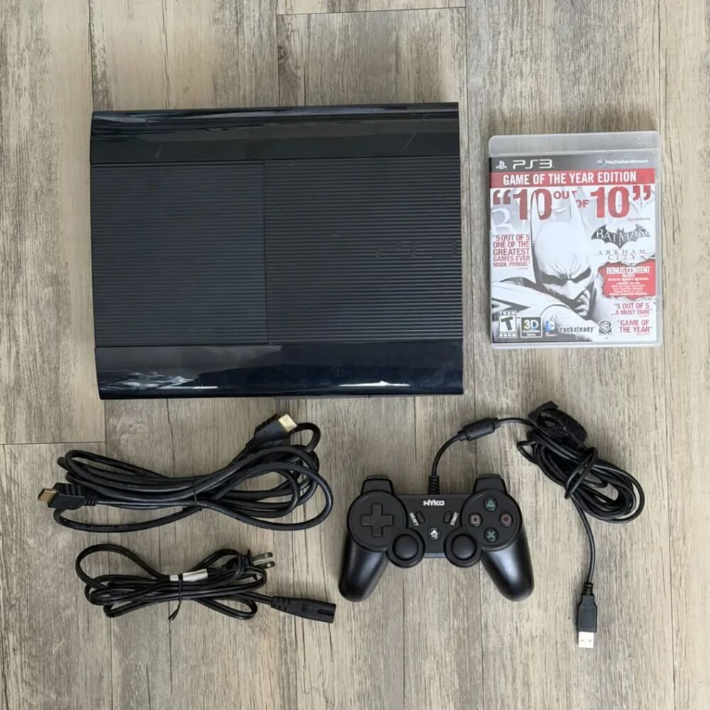 Sony Playstation 3 PS3 Super Slim Console CECH-4001B 250GB Bundle